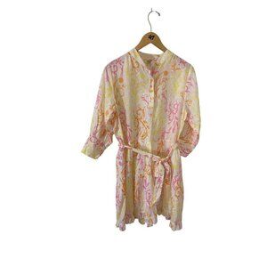 ModaPosa Women's Alcee 3/4 Sleeve Puff Sleeve Mini Dress With Belt - Small